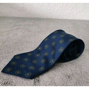 Brooks Brothers BFS Mens All Silk Neck Tie  Royal Blue Floral Paisley